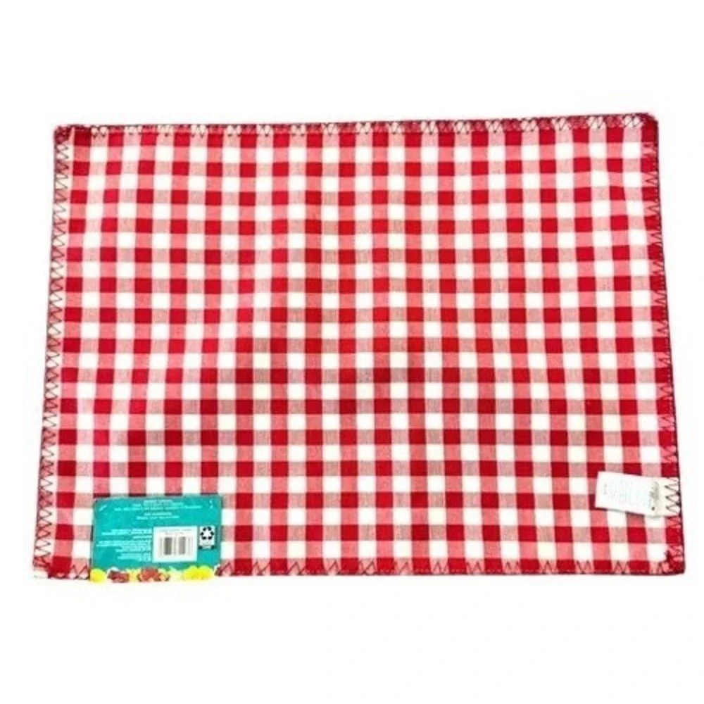 The Pioneer Woman Heritage Patchwork Reversible Placemats Blue Red Set of‎ 4 NEW